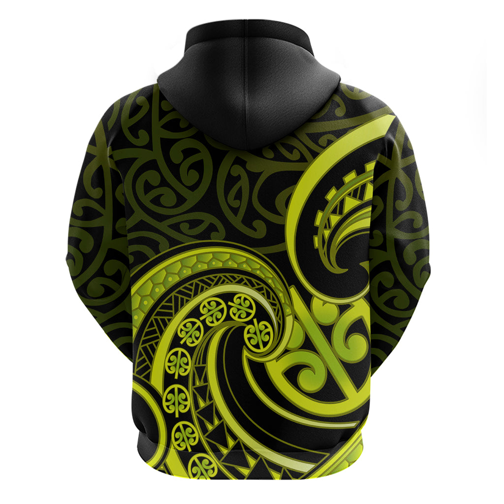 Lime Green New Zealand Mangopare Hoodie Aotearoa Maori Koru Style - Vibe Hoodie Shop