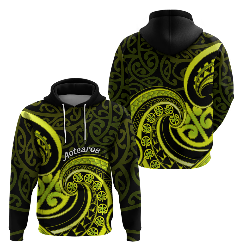 Lime Green New Zealand Mangopare Hoodie Aotearoa Maori Koru Style - Vibe Hoodie Shop