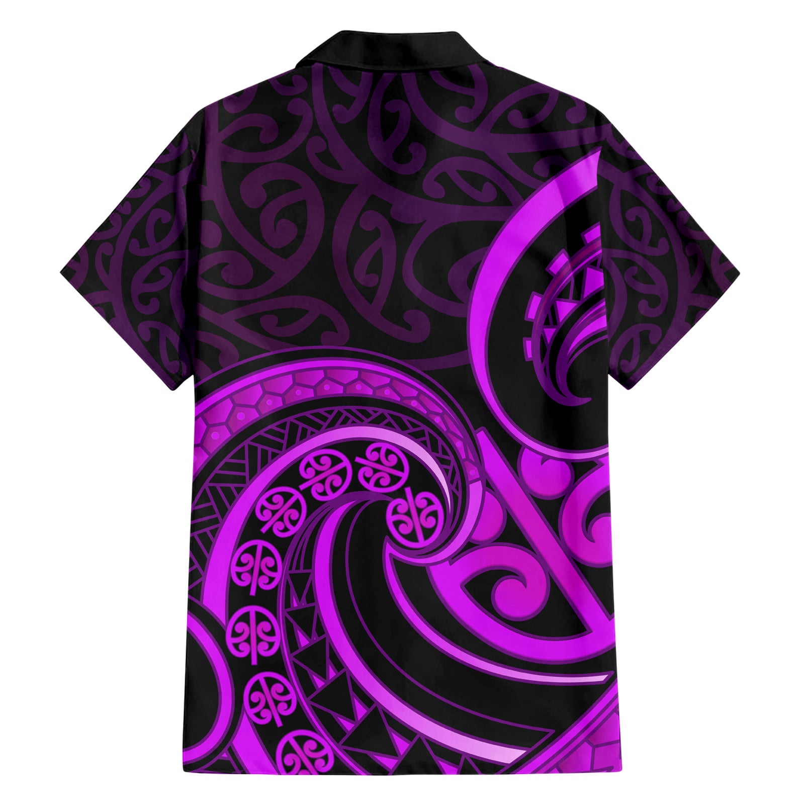 Purple Aotearoa Mangopare Hawaiian Shirt NZ Maori Koru Style - Vibe Hoodie Shop