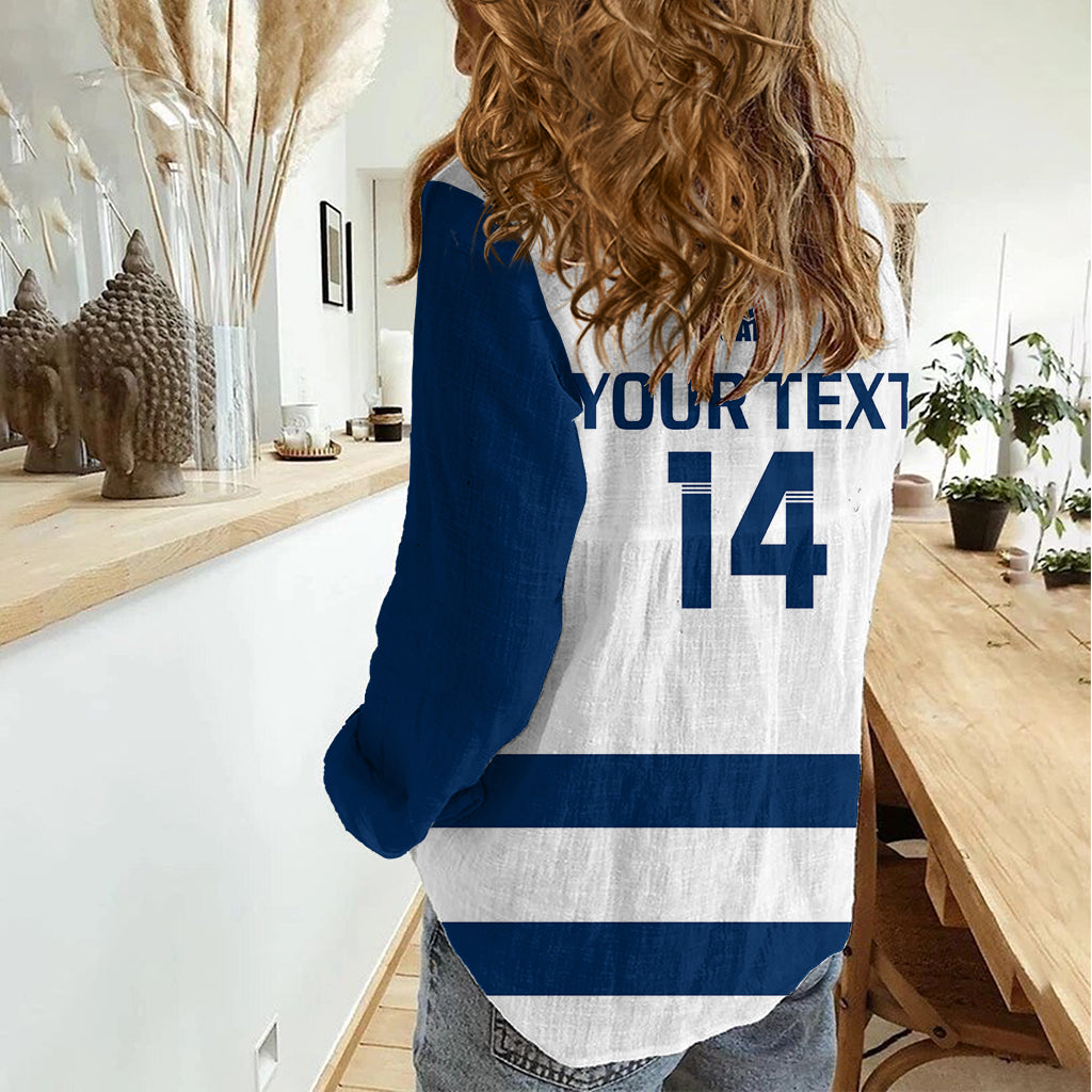 Personalised Geelong Football 2023 Women Casual Shirt Go Cats White Sporty Style - Vibe Hoodie Shop