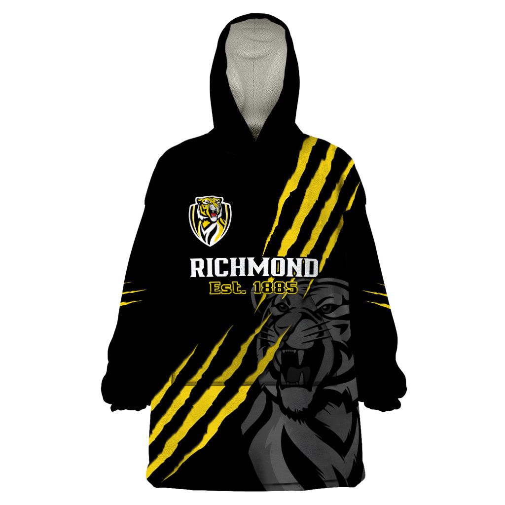 Richmond Football 2023 Wearable Blanket Hoodie Go Tigers Sporty Style - Vibe Hoodie Shop