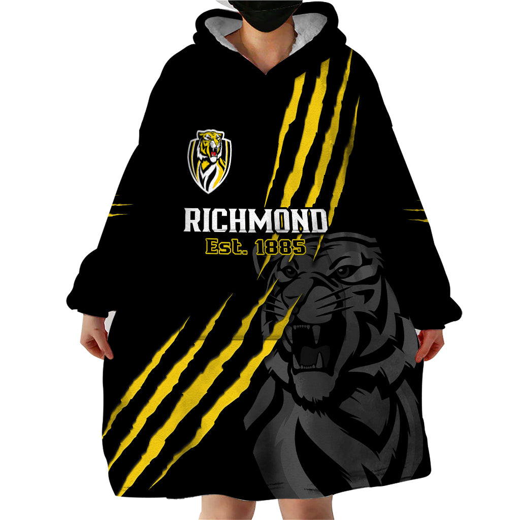 Richmond Football 2023 Wearable Blanket Hoodie Go Tigers Sporty Style - Vibe Hoodie Shop