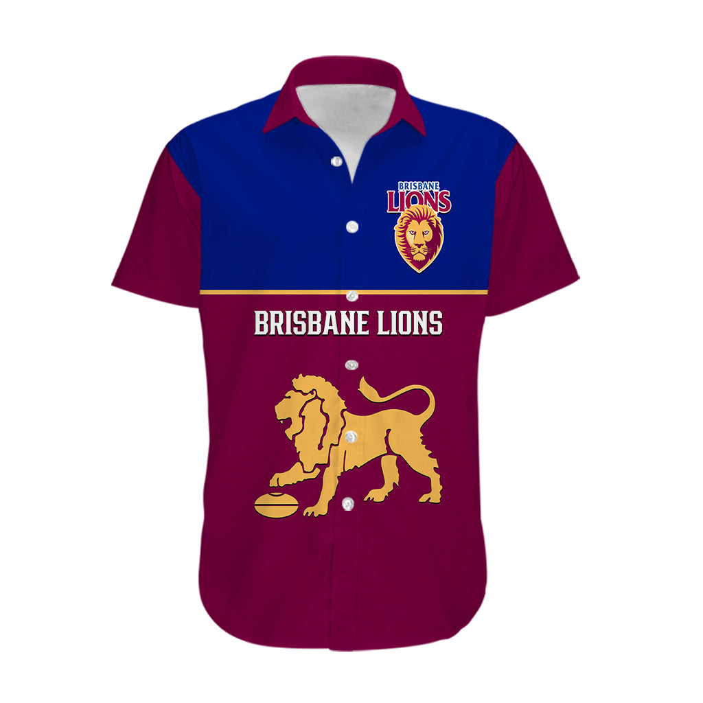 Brisbane Lions Football 2023 Hawaiian Shirt Sporty Maroon Version - Vibe Hoodie Shop
