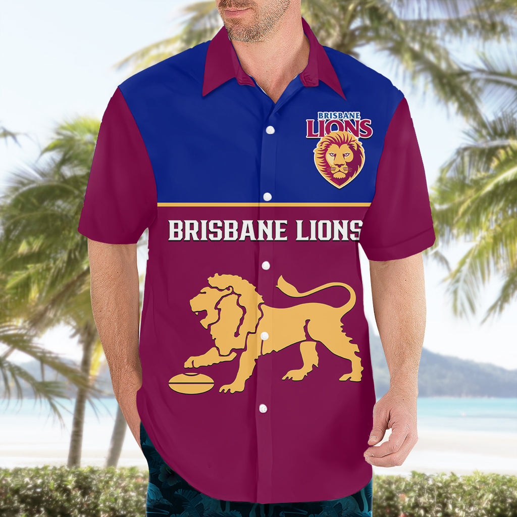 Brisbane Lions Football 2023 Hawaiian Shirt Sporty Maroon Version - Vibe Hoodie Shop