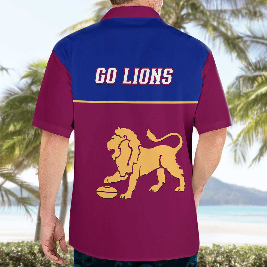 Brisbane Lions Football 2023 Hawaiian Shirt Sporty Maroon Version - Vibe Hoodie Shop