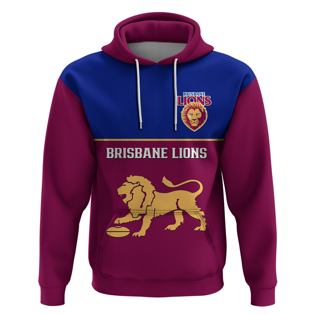 Brisbane Lions Football 2023 Hoodie Sporty Maroon Version - Vibe Hoodie Shop