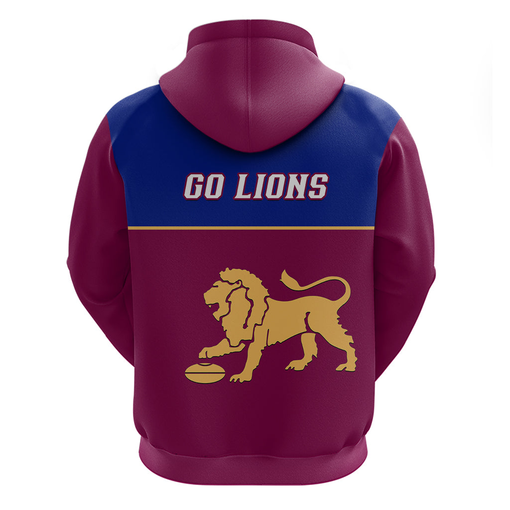 Brisbane Lions Football 2023 Hoodie Sporty Maroon Version - Vibe Hoodie Shop