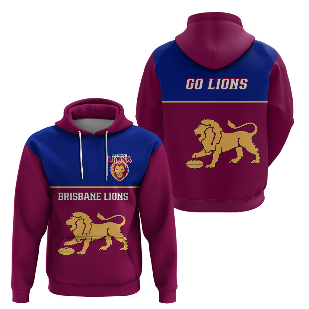 Brisbane Lions Football 2023 Hoodie Sporty Maroon Version - Vibe Hoodie Shop