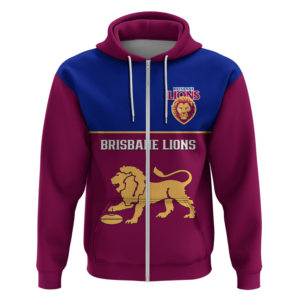Brisbane Lions Football 2023 Hoodie Sporty Maroon Version - Vibe Hoodie Shop