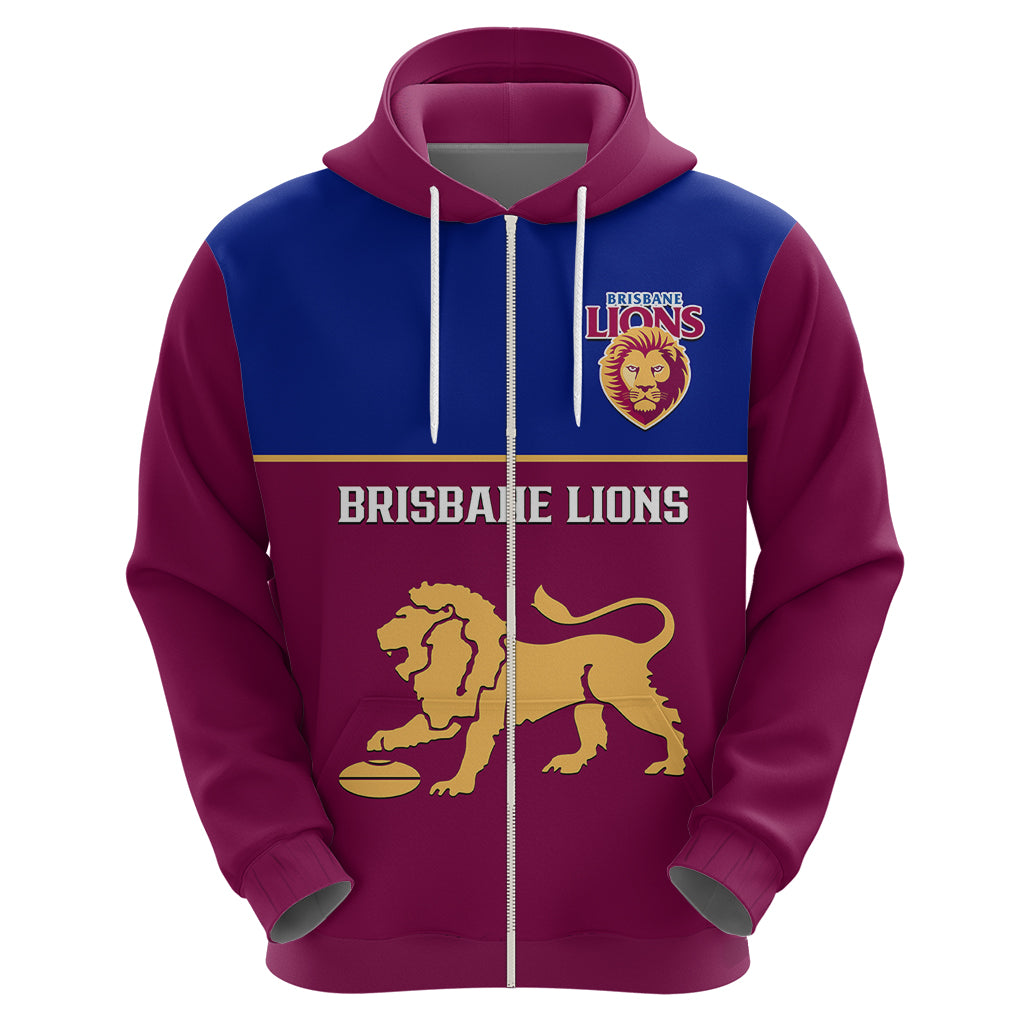 Brisbane Lions Football 2023 Hoodie Sporty Maroon Version - Vibe Hoodie Shop
