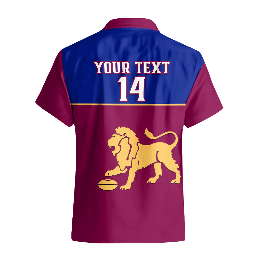 Personalised Brisbane Lions Football 2023 Hawaiian Shirt Sporty Maroon Version - Vibe Hoodie Shop