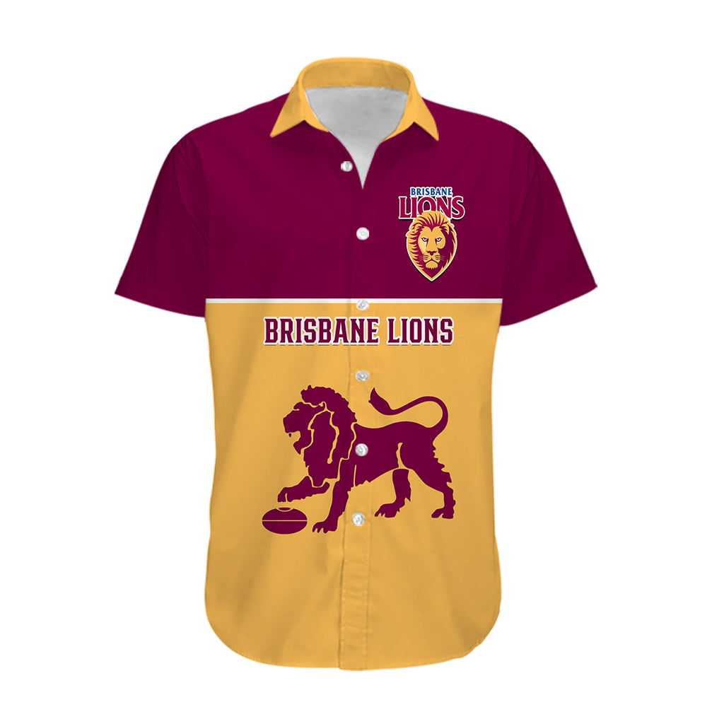 Brisbane Lions Football 2023 Hawaiian Shirt Sporty Gold Version - Vibe Hoodie Shop