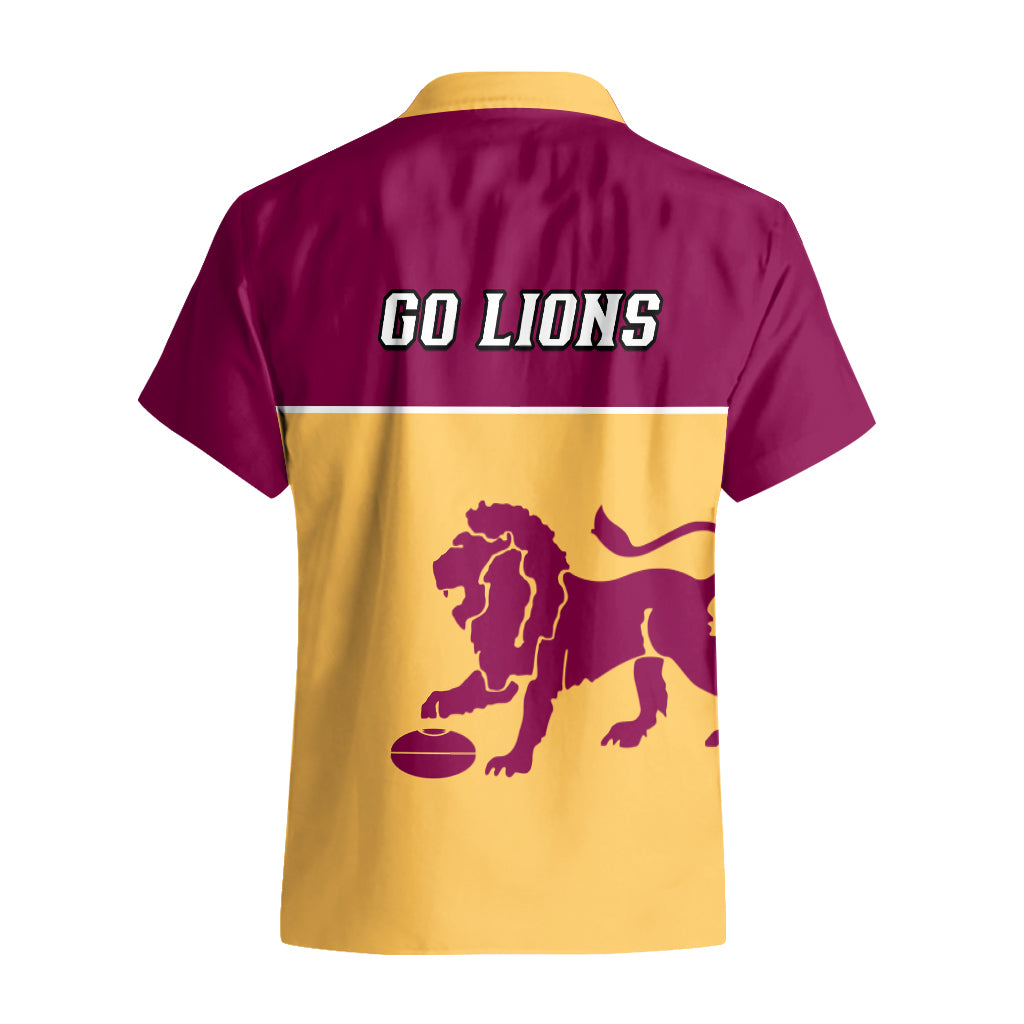 Brisbane Lions Football 2023 Hawaiian Shirt Sporty Gold Version - Vibe Hoodie Shop