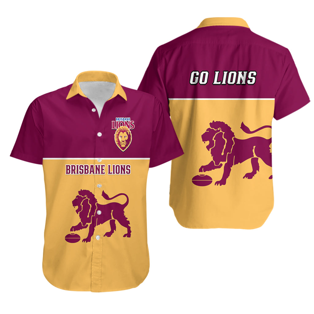 Brisbane Lions Football 2023 Hawaiian Shirt Sporty Gold Version - Vibe Hoodie Shop