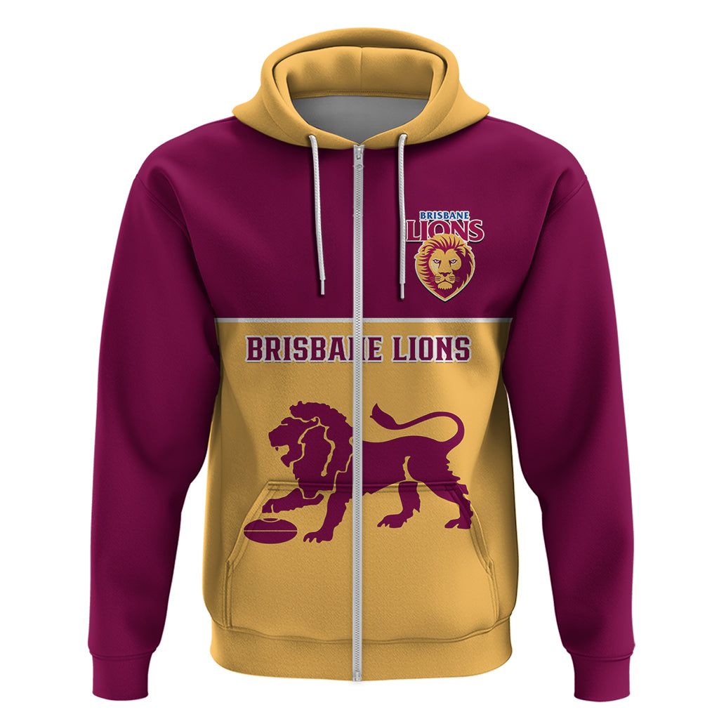 Brisbane Lions Football 2023 Hoodie Sporty Gold Version - Vibe Hoodie Shop