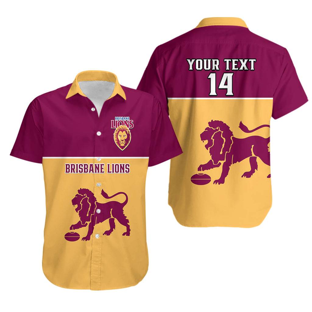 Personalised Brisbane Lions Football 2023 Hawaiian Shirt Sporty Gold Version - Vibe Hoodie Shop