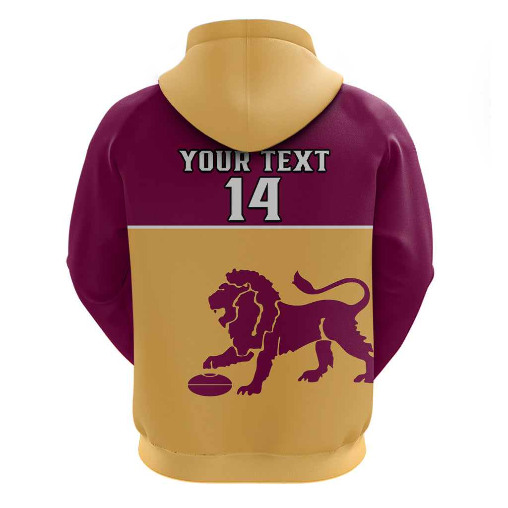 Personalised Brisbane Lions Football 2023 Hoodie Sporty Gold Version - Vibe Hoodie Shop