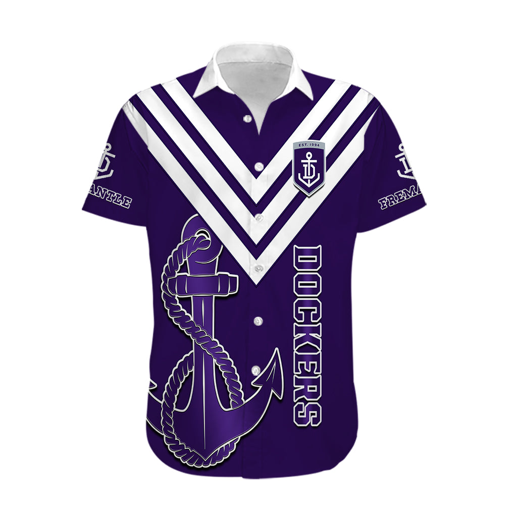 Fremantle Dockers Football 2023 Hawaiian Shirt Go Freo Sporty Version 01 - Vibe Hoodie Shop