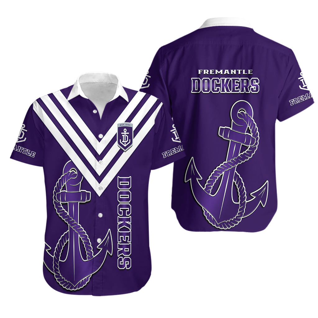 Fremantle Dockers Football 2023 Hawaiian Shirt Go Freo Sporty Version 01 - Vibe Hoodie Shop