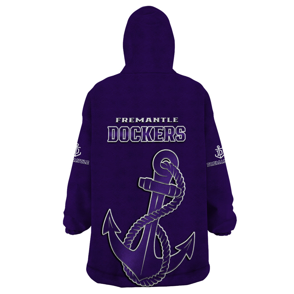 Fremantle Dockers Football 2023 Wearable Blanket Hoodie Go Freo Sporty Version 01 - Vibe Hoodie Shop