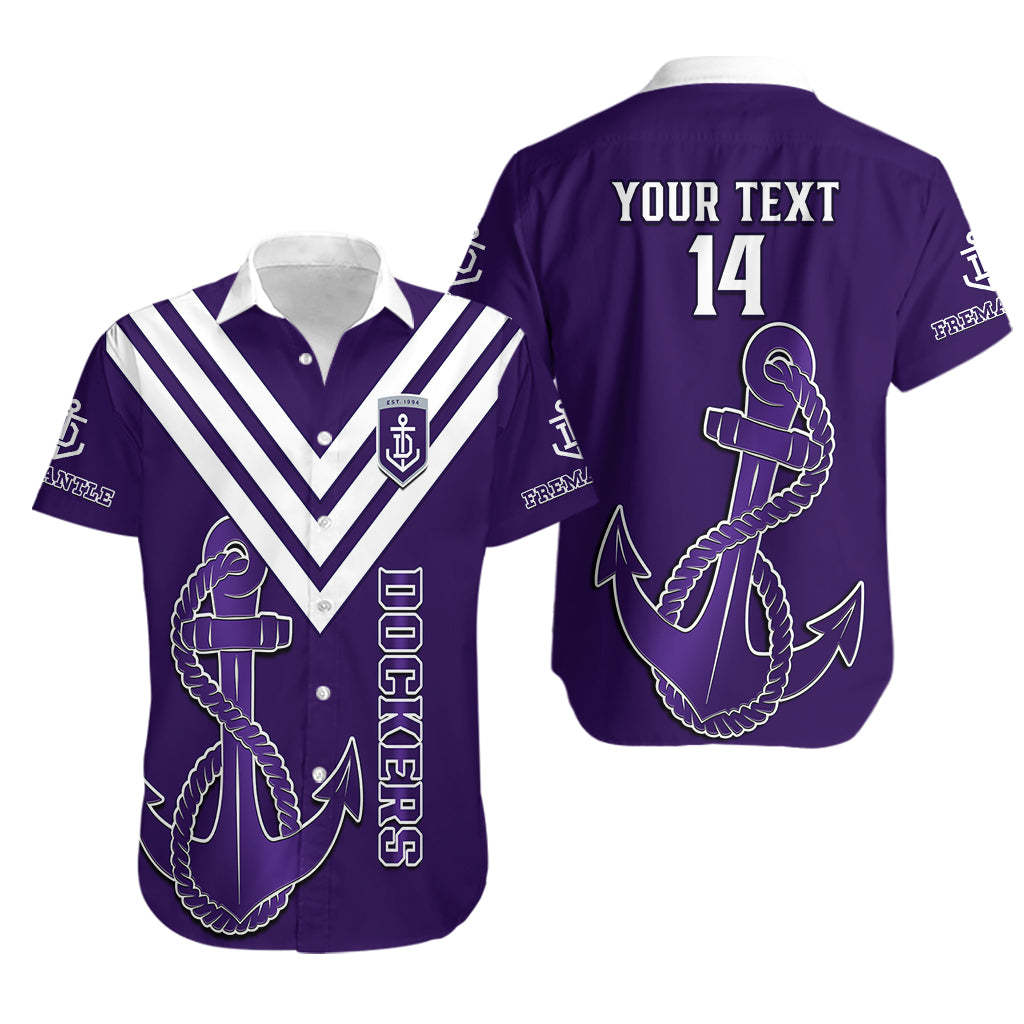 Personalised Fremantle Dockers Football 2023 Hawaiian Shirt Go Freo Sporty Version 01 - Vibe Hoodie Shop