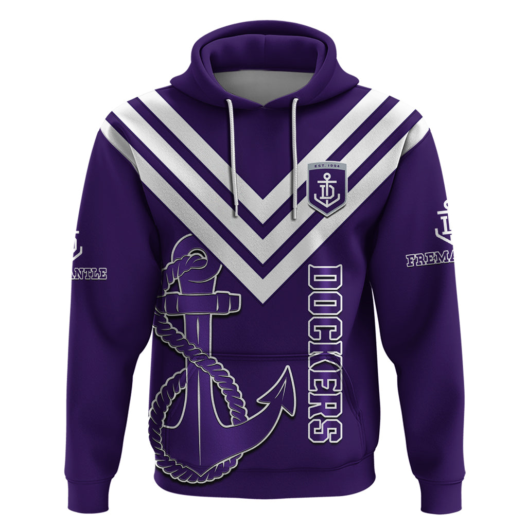 Personalised Fremantle Dockers Football 2023 Hoodie Go Freo Sporty Version 01 - Vibe Hoodie Shop