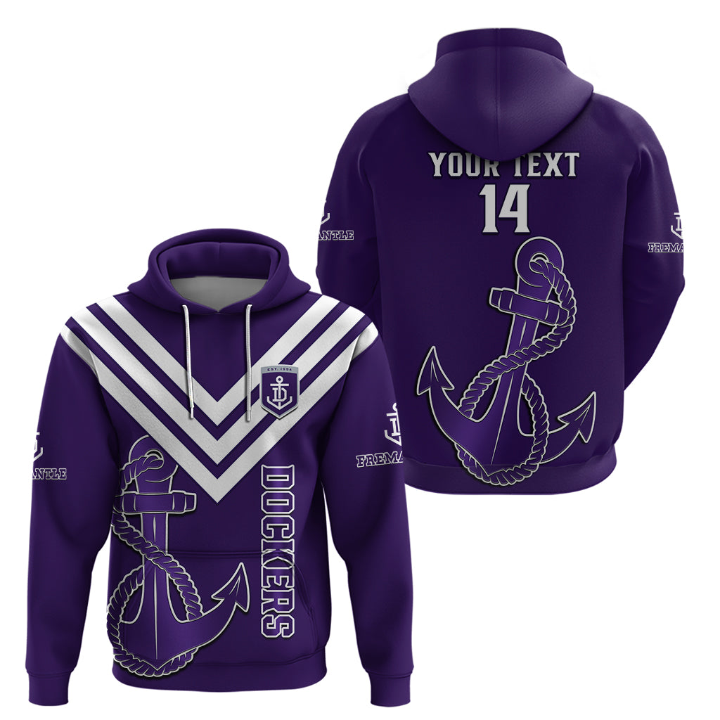 Personalised Fremantle Dockers Football 2023 Hoodie Go Freo Sporty Version 01 - Vibe Hoodie Shop