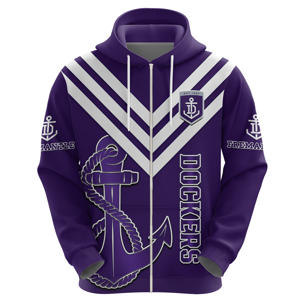 Personalised Fremantle Dockers Football 2023 Hoodie Go Freo Sporty Version 01 - Vibe Hoodie Shop