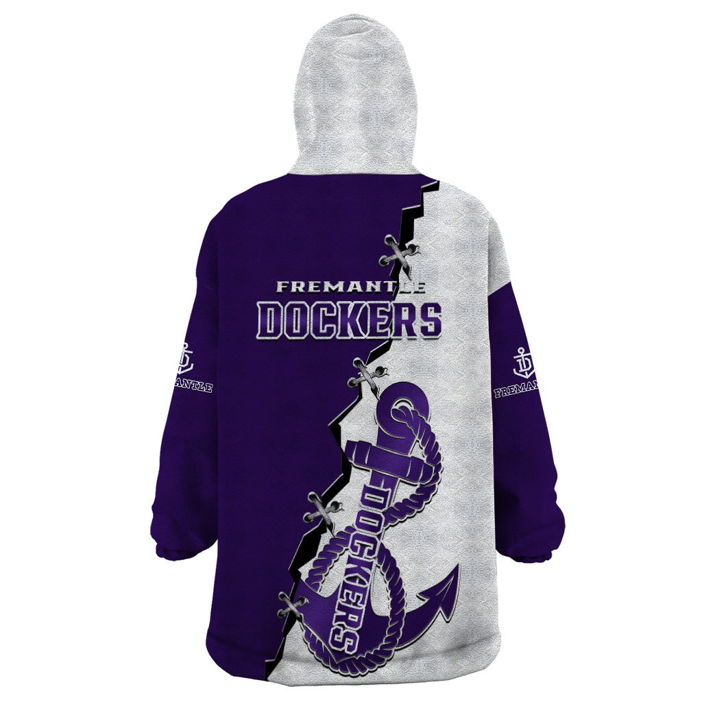 Fremantle Dockers Football 2023 Wearable Blanket Hoodie Go Freo Sporty Version 02 - Vibe Hoodie Shop