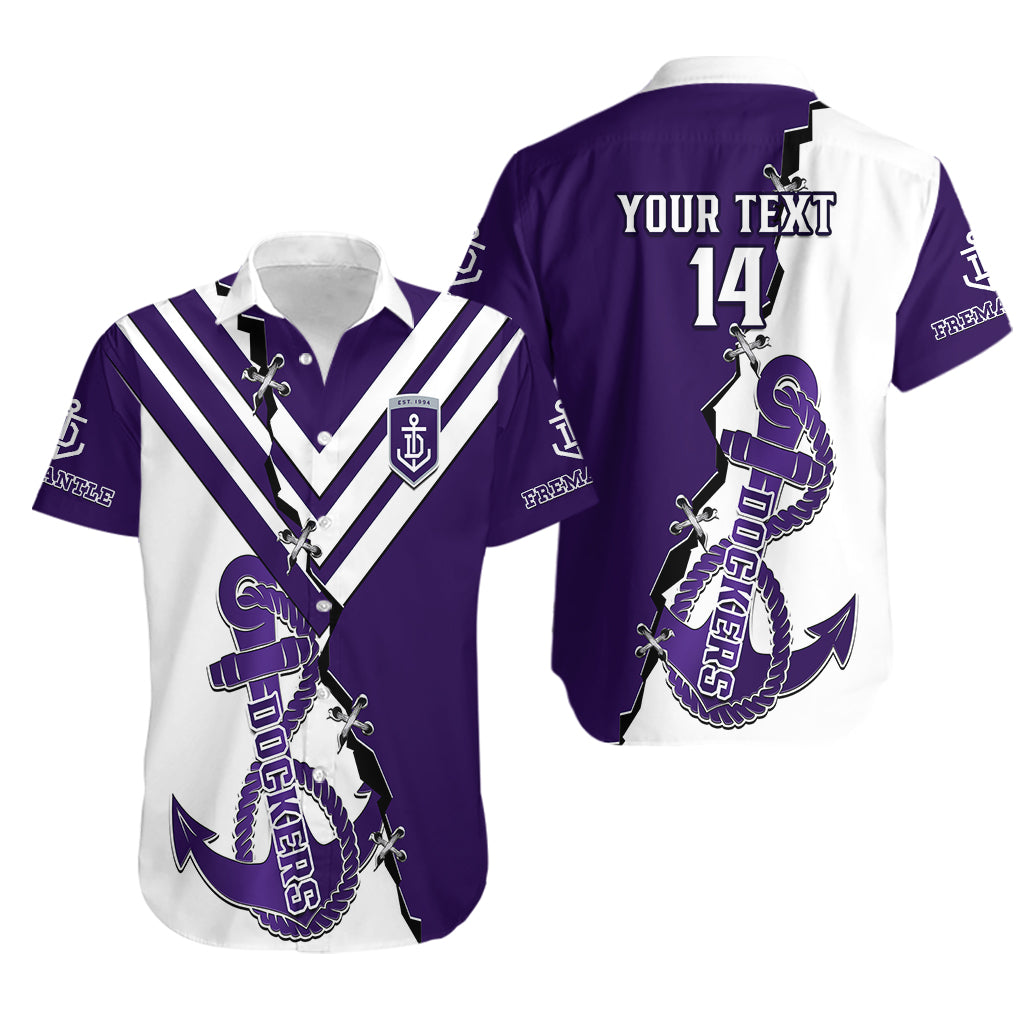 Personalised Fremantle Dockers Football 2023 Hawaiian Shirt Go Freo Sporty Version 02 - Vibe Hoodie Shop