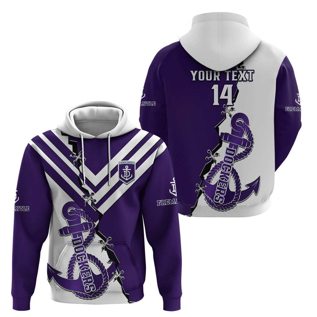 Personalised Fremantle Dockers Football 2023 Hoodie Go Freo Sporty Version 02 - Vibe Hoodie Shop