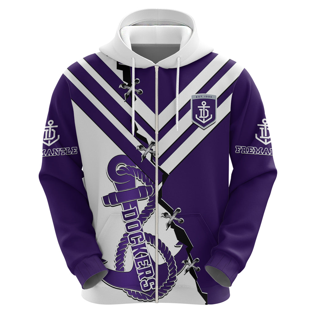 Personalised Fremantle Dockers Football 2023 Hoodie Go Freo Sporty Version 02 - Vibe Hoodie Shop