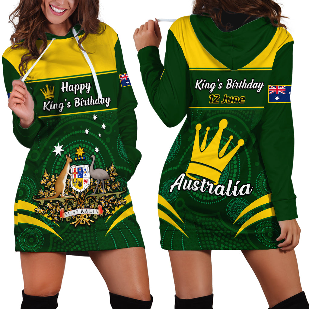 12 June Australia King Birthday Hoodie Dress Aboriginal National Color - Vibe Hoodie Shop