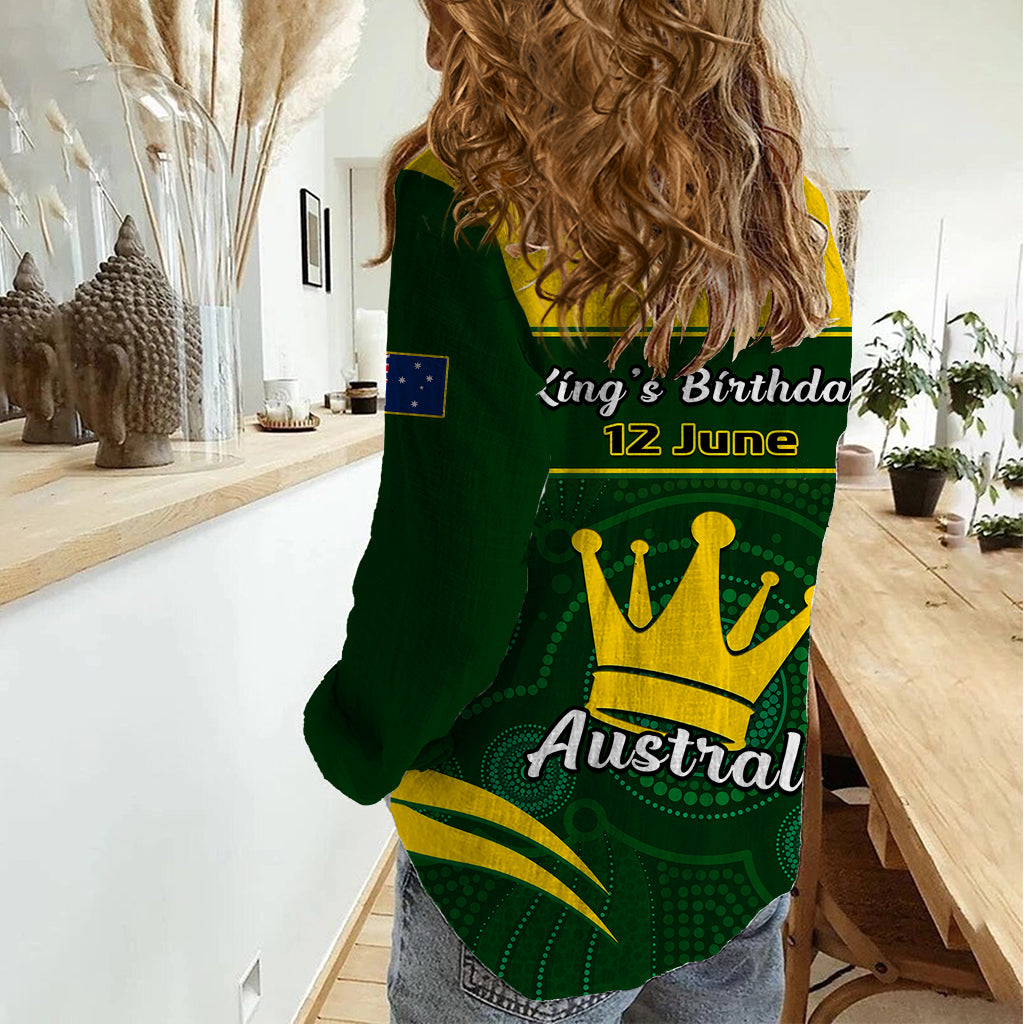 12 June Australia King Birthday Women Casual Shirt Aboriginal National Color - Vibe Hoodie Shop