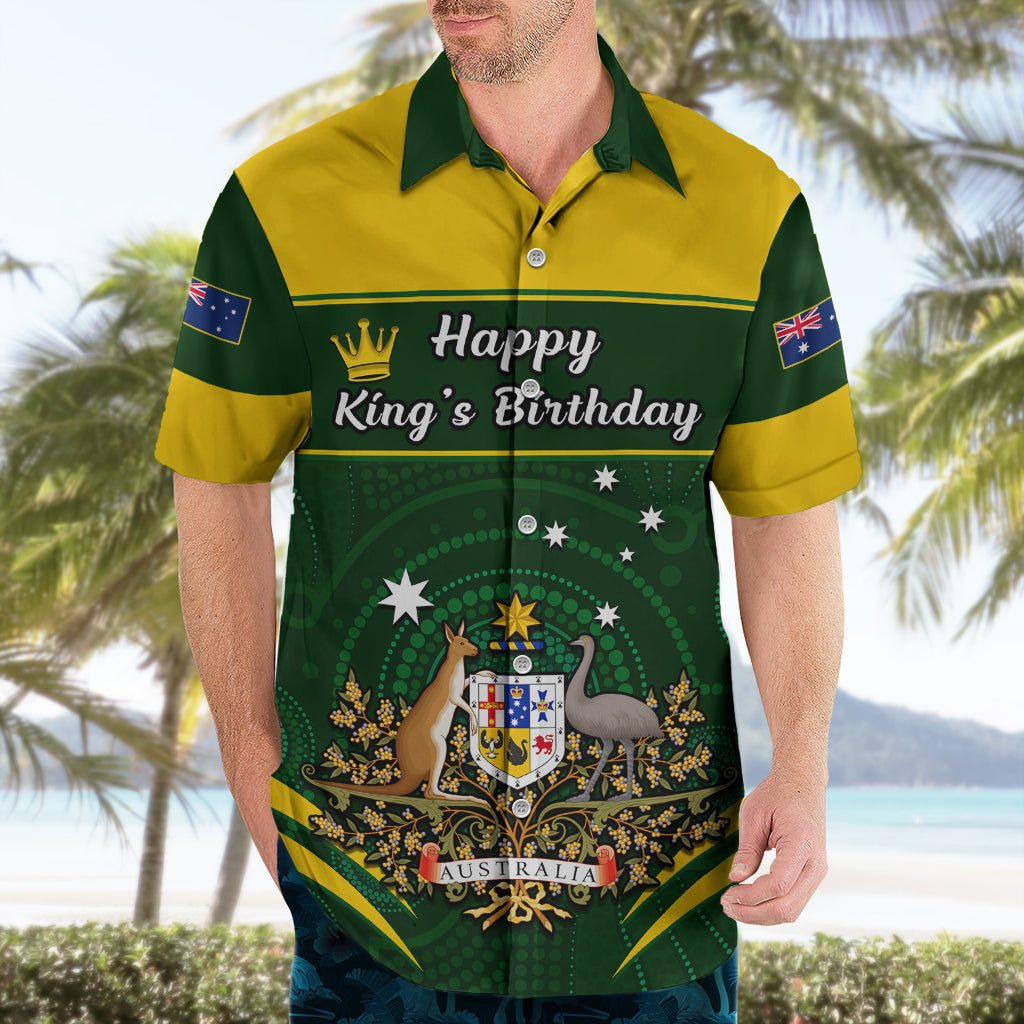 Personalised 12 June Australia King Birthday Hawaiian Shirt Aboriginal National Color - Vibe Hoodie Shop