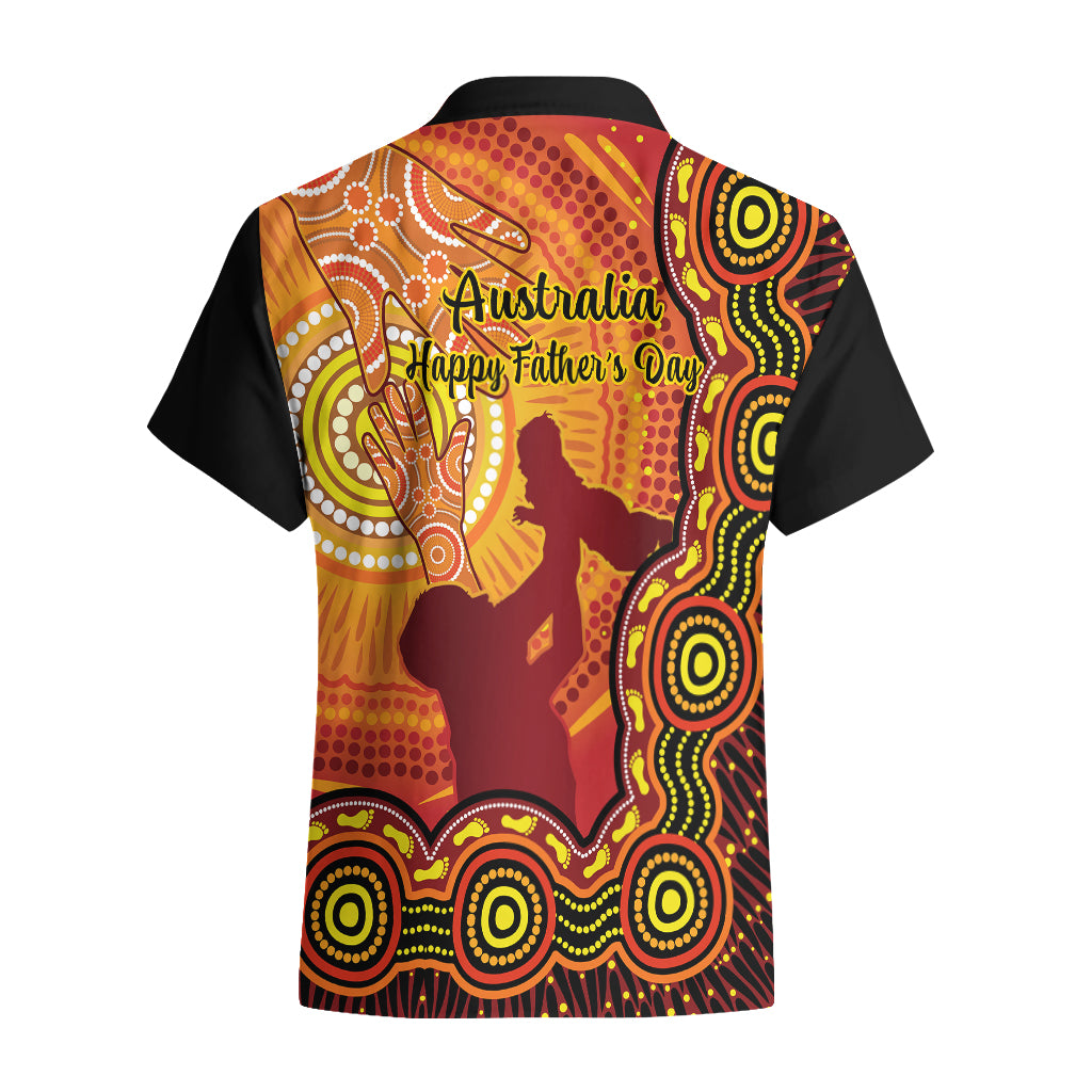 Australia Father Day Hawaiian Shirt Aussie Best Dad Ever Indigenous Hand Art - Vibe Hoodie Shop