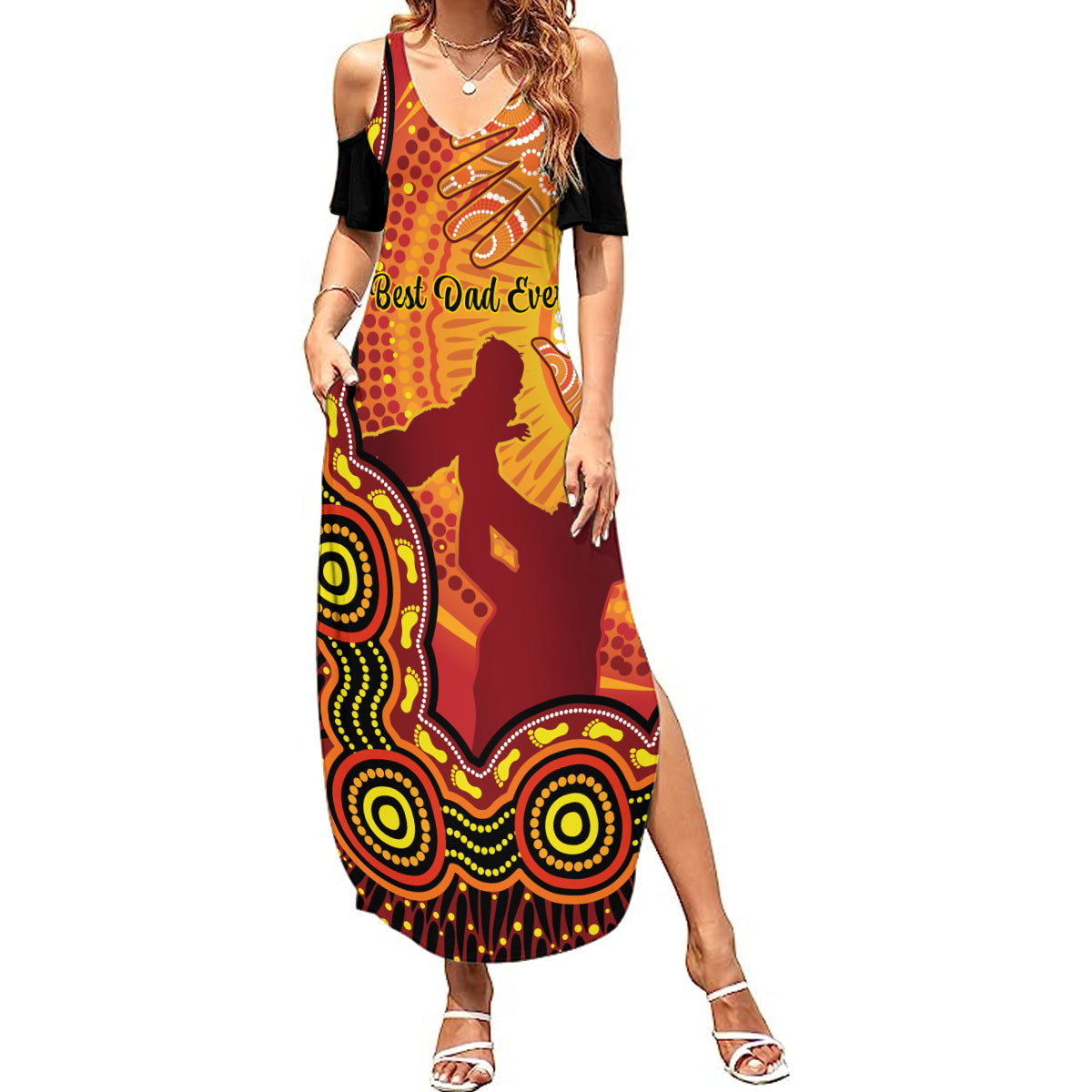 australia-father-day-summer-maxi-dress-aussie-best-dad-ever-indigenous-hand-art