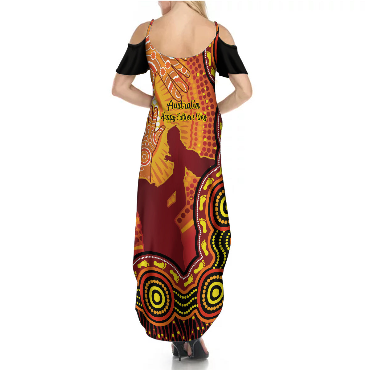 australia-father-day-summer-maxi-dress-aussie-best-dad-ever-indigenous-hand-art