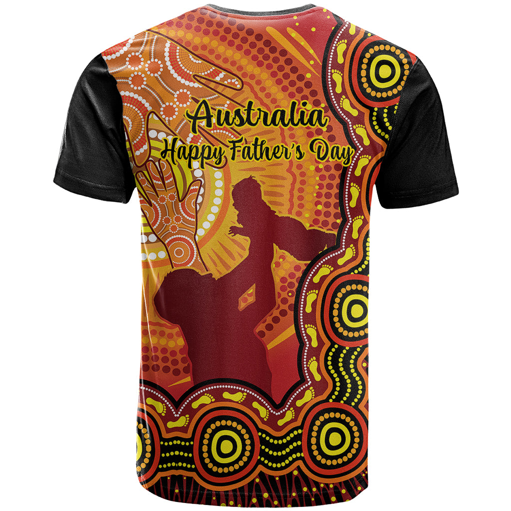 Australia Father Day T Shirt Aussie Best Dad Ever Indigenous Hand Art - Vibe Hoodie Shop