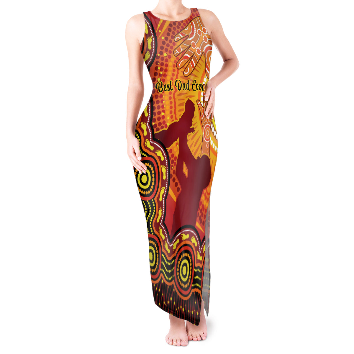 australia-father-day-tank-maxi-dress-aussie-best-dad-ever-indigenous-hand-art