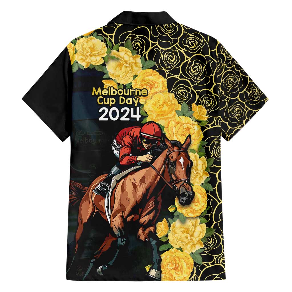 Melbourne Horse Racing Hawaiian Shirt Yellow Roses - Ready Set Gallop! - Vibe Hoodie Shop