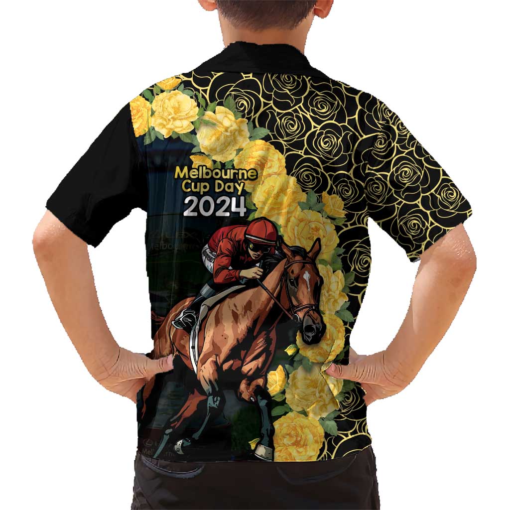 Melbourne Horse Racing Hawaiian Shirt Yellow Roses - Ready Set Gallop! - Vibe Hoodie Shop