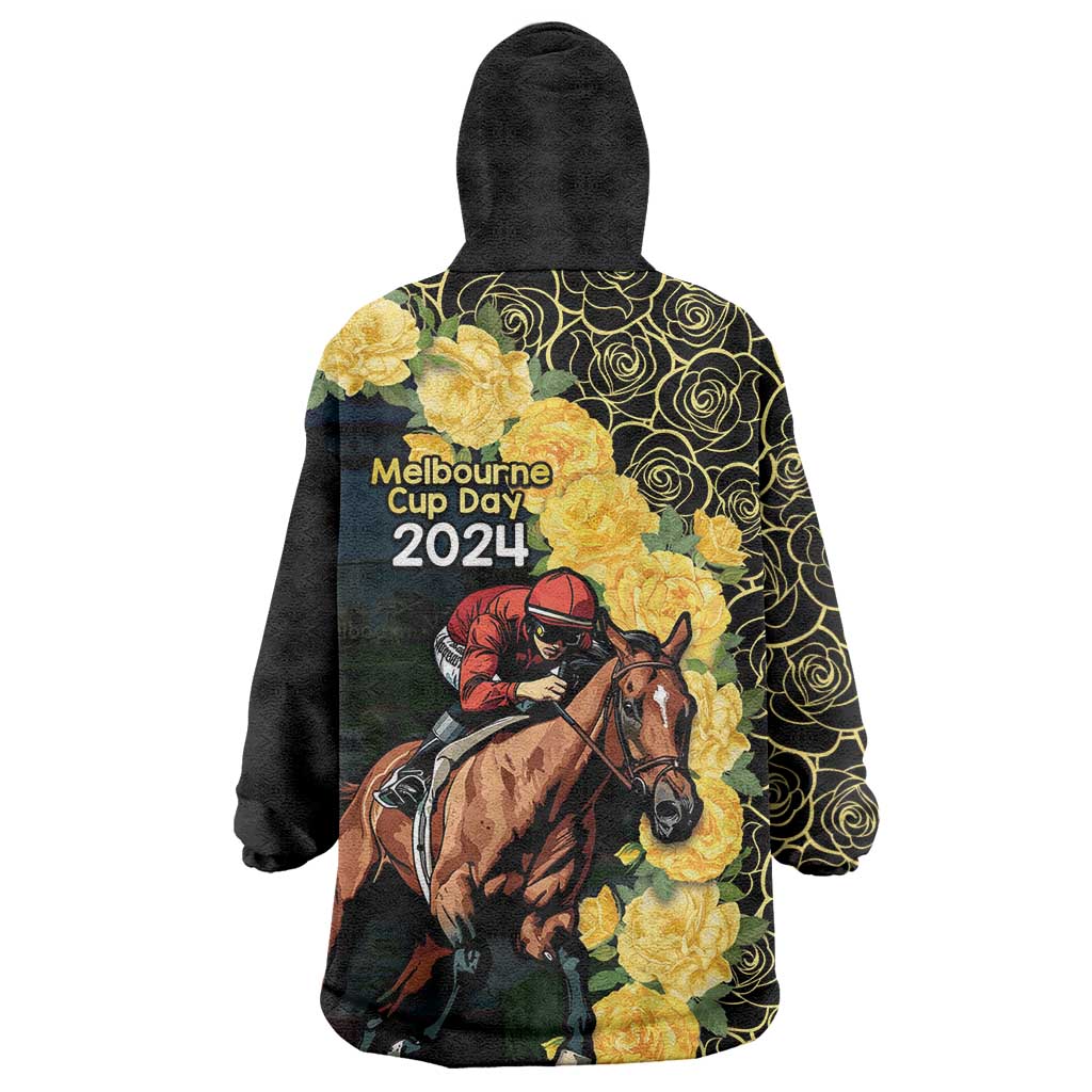 Melbourne Horse Racing Wearable Blanket Hoodie Yellow Roses - Ready Set Gallop! - Vibe Hoodie Shop