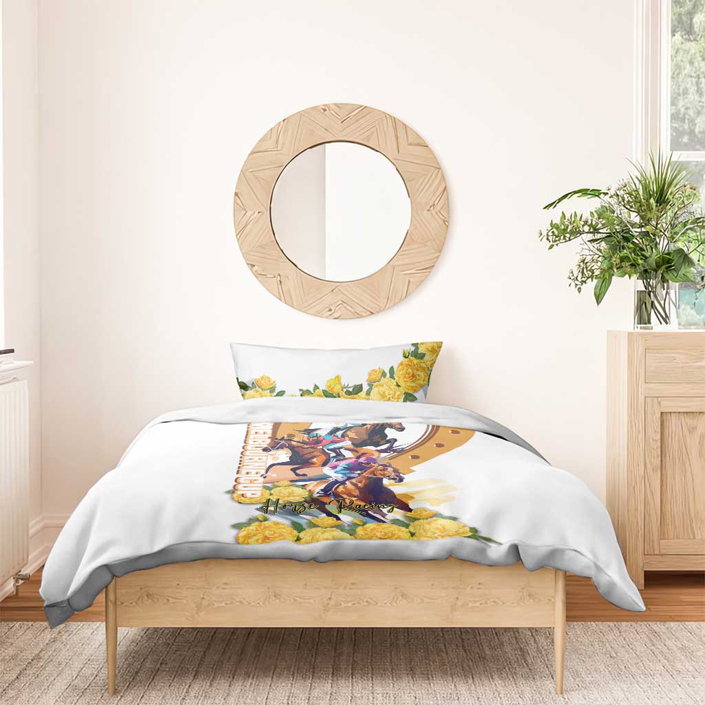 Melbourne Cup Australia Bedding Set Horse Racing Happy 164th Anniversary - Vibe Hoodie Shop
