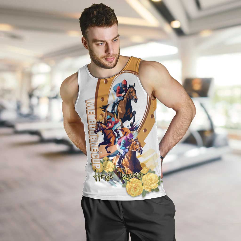 Melbourne Cup Australia Men Tank Top Horse Racing Happy 164th Anniversary - Vibe Hoodie Shop