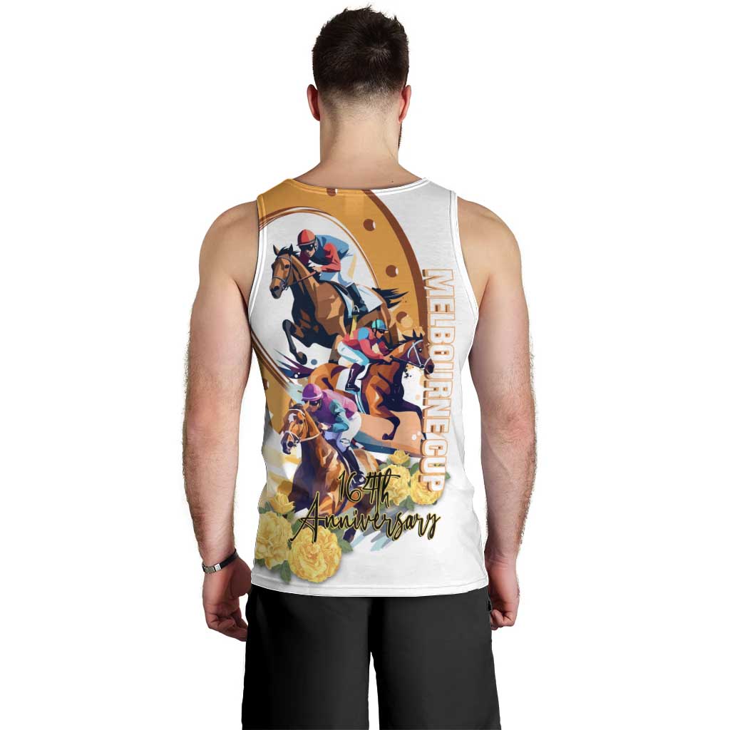 Melbourne Cup Australia Men Tank Top Horse Racing Happy 164th Anniversary - Vibe Hoodie Shop