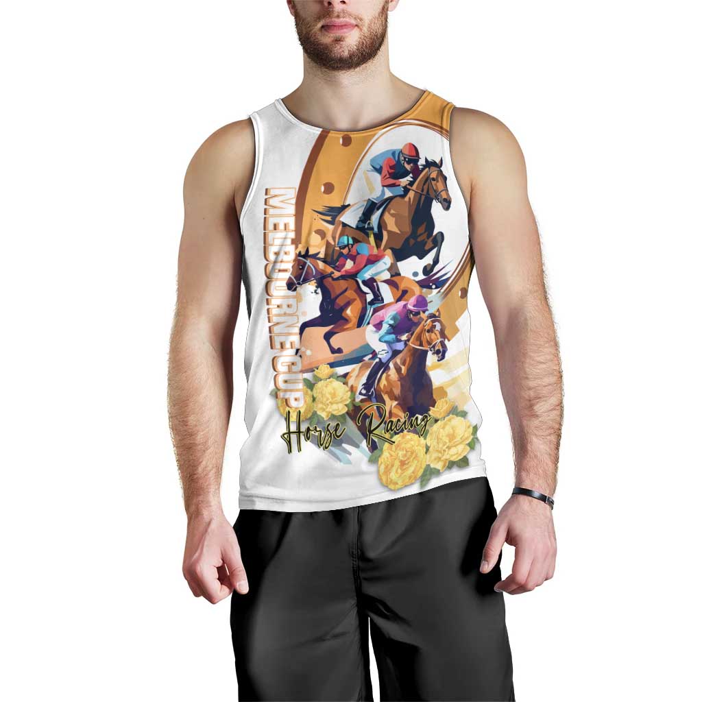 Melbourne Cup Australia Men Tank Top Horse Racing Happy 164th Anniversary - Vibe Hoodie Shop