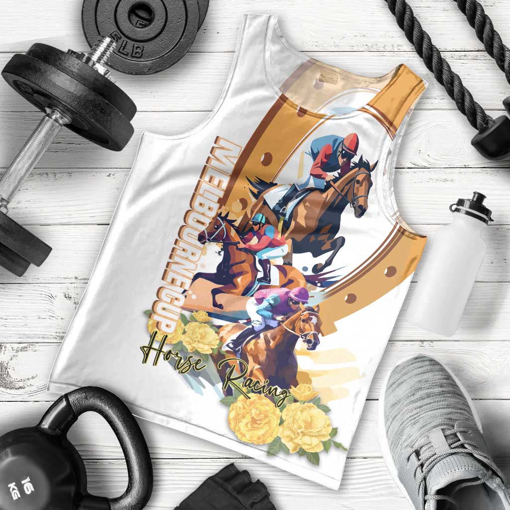Melbourne Cup Australia Men Tank Top Horse Racing Happy 164th Anniversary - Vibe Hoodie Shop