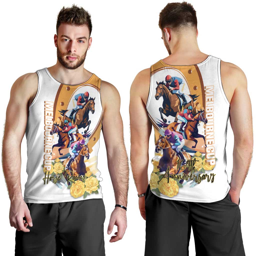 Melbourne Cup Australia Men Tank Top Horse Racing Happy 164th Anniversary - Vibe Hoodie Shop