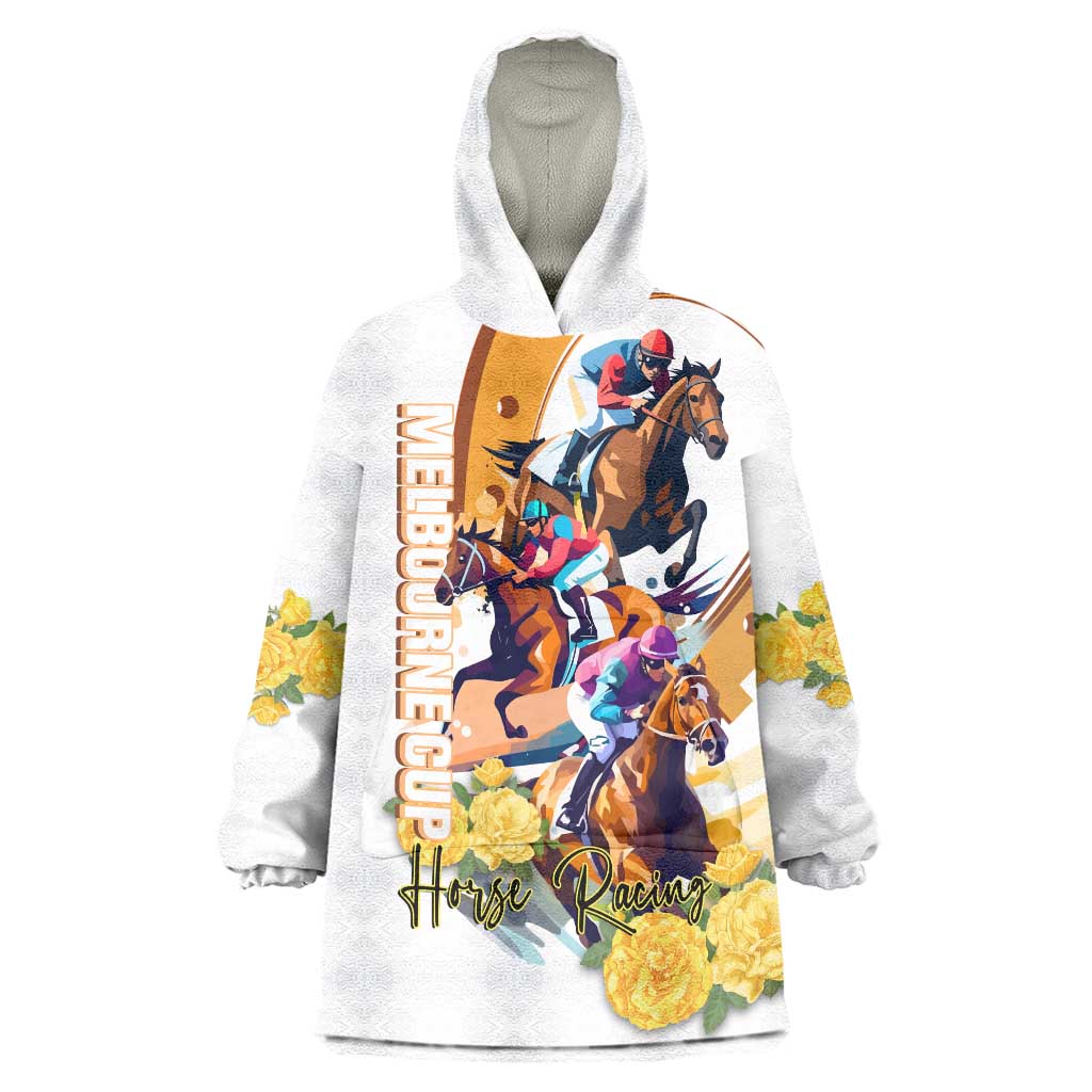 Melbourne Cup Australia Wearable Blanket Hoodie Horse Racing Happy 164th Anniversary - Vibe Hoodie Shop